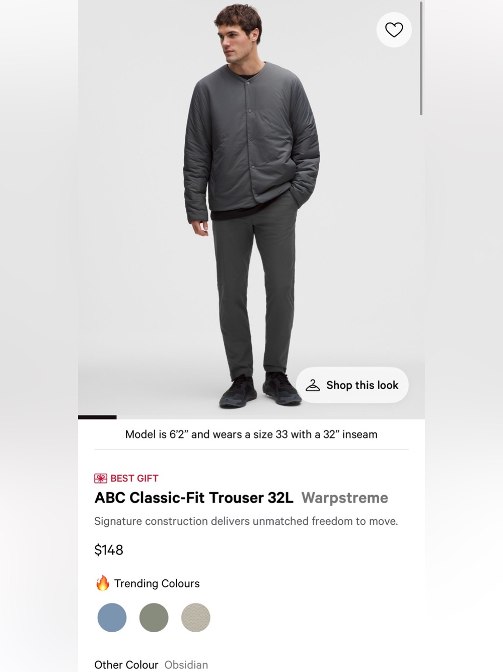 Men’s Lululemon Commission Classic Fit Pants
